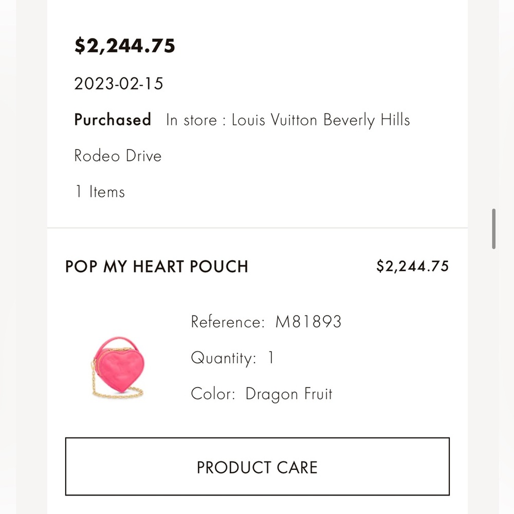 Louis Vuitton Pop My Heart Pouch Dragon Fruit Pink - Picture 12 of 13